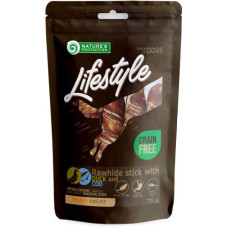 Nature's Protection Lifestyle (Нейчерс Протекшн Лайвстайл) Snack For Dogs Rawhide Sticks With Duck And Cod Rolls - Ласощі для собак 75 г
