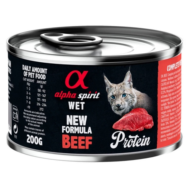 Alpha Spirit (Альва Спирит) Beef Protein - Влажный корм для кошек с говядиной 200 г