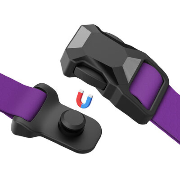 WauDog (ВауДог) Magnet - Ошейник для собак водостойкий с магнитной пряжкой фиолетовый (Ш 25 мм, Длин 38-58 см) XL