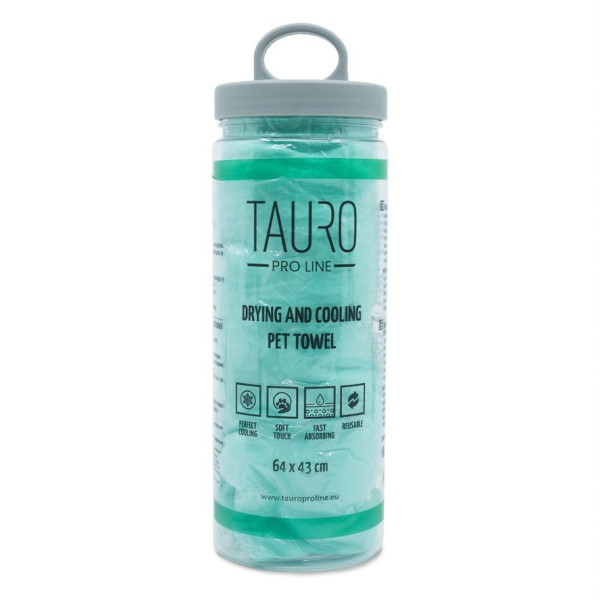 Tauro Pro Line (Тауро Про Лайн) Towel For Drying And Cooling Animals Green - Полотенце для сушки и охлаждения животных зеленое 64х43 см