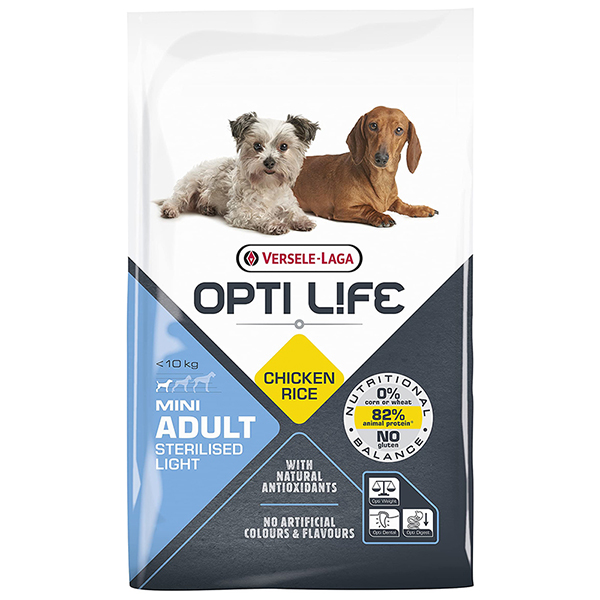 Opti Life (Опти Лайф) Sterilised Light Mini With Chicken Сухой корм для стерилизованных собак с курицей 7.5 кг