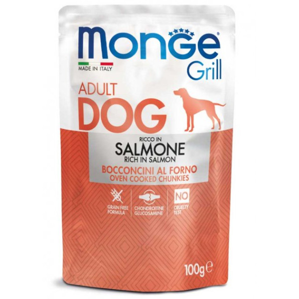 Monge (Монже) Dog Grill Salmon - Влажный корм для собак с лососем 0.1 кг
