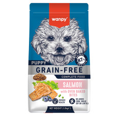 Wanpy (Ванпи) Dog Grain Free Salmon Puppy All Breed - Сухой беззерновой корм для щенков всех пород с мясом лосося 1.5 кг