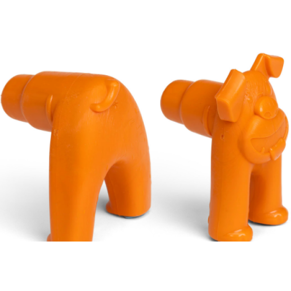 West Paw (Вест Пав) Zogoflex Toppl Stopper Orange - Аксессуар Топпл стоппер дополняет игрушку-пазл Toppl голова (8х4х6 см), хвост (6х5х5 см)