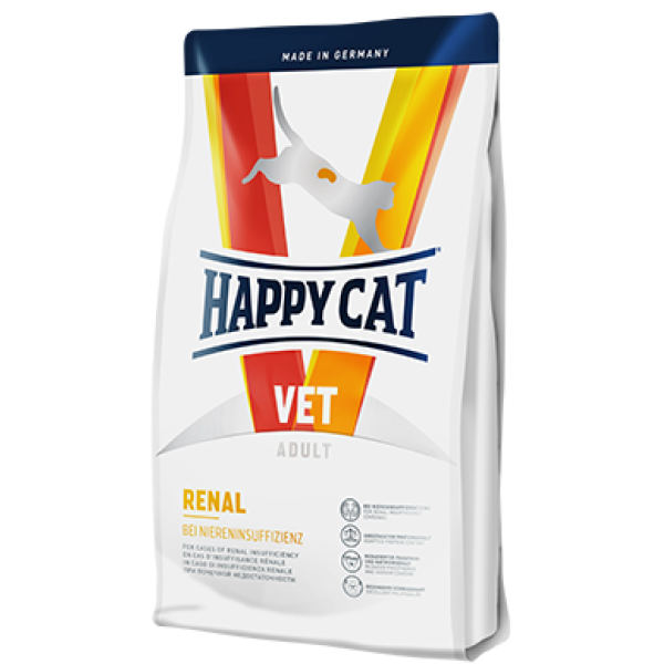 Happy Cat (Хепи Кет) Vet Diet Poultry & Fish Renal Adult - Сухой лечебный корм для взрослых котов при заболевании почек с мясом птицы и рыбы 4 кг