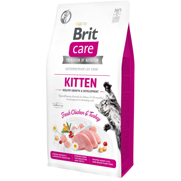 Brit Care (Бріт Кеа) Kitten HGrowth & Development - Сухий беззерновий корм для кошенят 7 кг