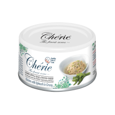 Cherie (Чері) Cat Grain Free Chicken & Spinach Skin & Coat Adult - Вологий беззерновий корм для дорослих котів для здоров’я шкіри та шерсті шматочки в соусі з м’ясом курки та шпинатом 80 г