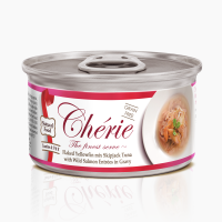 Cherie (Чери) Cat Grain Free Tuna & Salmon All Life Stages - Влажный беззерновой корм для котов всех возрастов кусочки в соусе с мясом тунца и лосося 80 г