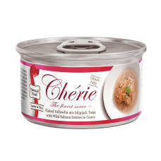 Cherie (Чері) Cat Grain Free Tuna & Salmon All Life Stages - Вологий беззерновий корм для котів будь-якого віку шматочки в соусі з м’ясом тунця та лосося 80 г