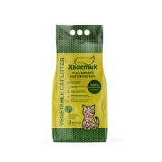 Хвостик - Наповнювач для котячих туалетів рослинний 3 кг