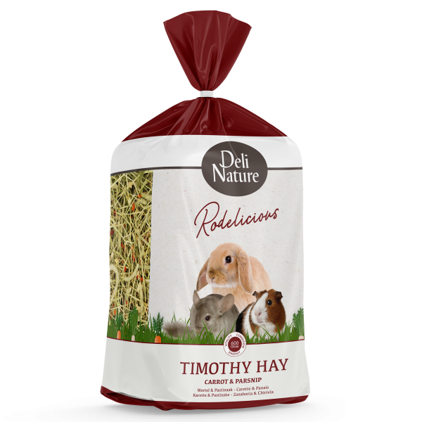 Deli Nature (Дели Натур) Timothy Hay - Carrot & Parsnip - Сено тимофеевки для грызунов с морковью и пастернаком 0,6 кг