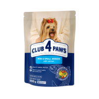 Club 4 Paws (Клуб 4 Лапи) Dog Premium Small Breeds Salmon - Сухий корм для собак дрібних порід з куркою 900 г