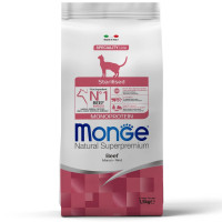 Monge (Монж) Cat Beef Monoprotein Sterilised Adult - Сухой монопротеиновый корм для взрослых стерилизованных котов с мясом говядины 1.5 кг
