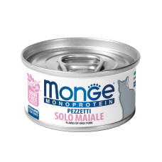 Monge (Монж) Cat Grain Free Pork Monoprotein Adult - Вологий беззерновий монопротеїновий корм для дорослих котів пластівці з м’ясом свинини 80 г