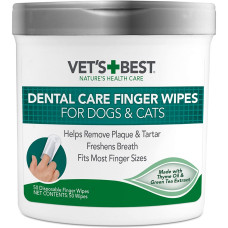 Vet's Best (Ветс Бест) Dental Care Finger Wipes - Серветки для догляду за ротовою порожниною 50 шт.