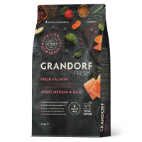 Grandorf (Грандорф) Fresh Salmon & Sweet Potato Adult Dog Medium & Maxi - Сухой беззерновой корм для взрослых собак средних и крупных пород с лососем и бататом 10 кг