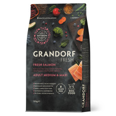 Grandorf (Грандорф) Dog Grain Free Fresh Salmon & Sweet Potato Adult Medium & Maxi - Сухий беззерновий корм для дорослих собак середніх та великих порід з м’ясом лосося та бататом 10 кг