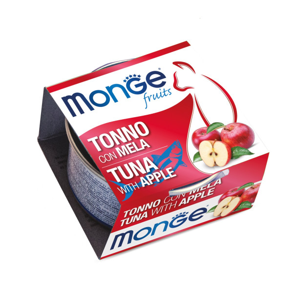Monge (Монж) Fruits Cat Tuna & Apple Adult - Влажный корм для взрослых котов с мясом тунца и яблоком 80 г