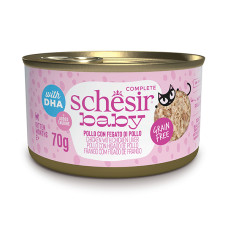 Schesir (Шезір) Baby Kitten Chicken&Chicken Liver - Вологий корм для кошенят з куркою та курячою печінкою в бульйоні 70 г