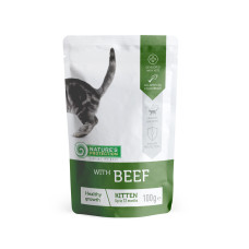 Nature’s Protection (Натур Протекшн) Cat Beef Healthy Growth Kitten - Вологий корм для кошенят для здорового зростання з м’ясом яловичини 100 г