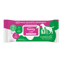 Inodorina (Инодорина) Everyday Clorexidina - Влажные салфетки для кошек собак и грызунов с хлоргексидином и морским ароматом 110 шт