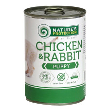 Nature’s Protection (Натур Протекшн) Dog Chicken & Rabbit Puppy All Breeds - Вологий беззерновий корм для цуценят усіх порід з м’ясом курки та кролика 800 г