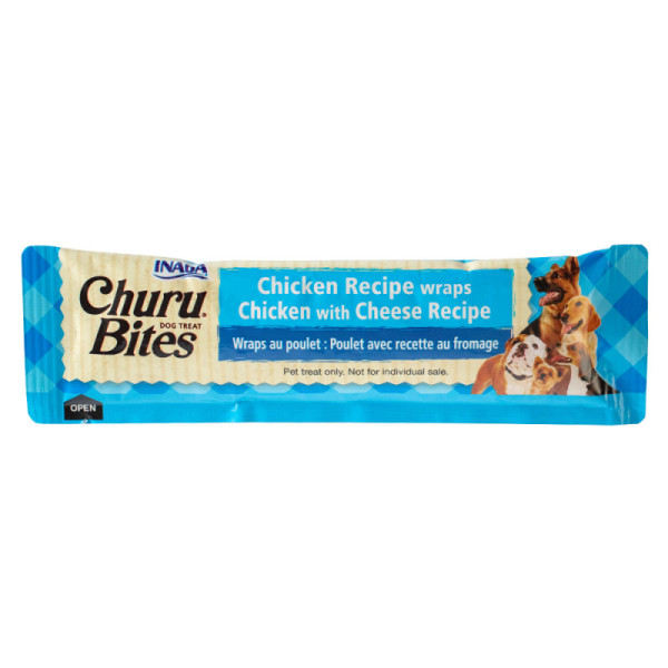 INABA (Инаба) Dog Churu Bites With Chicken Cheese - Лакомство для собак подушечки с курицей и сыром 12 г