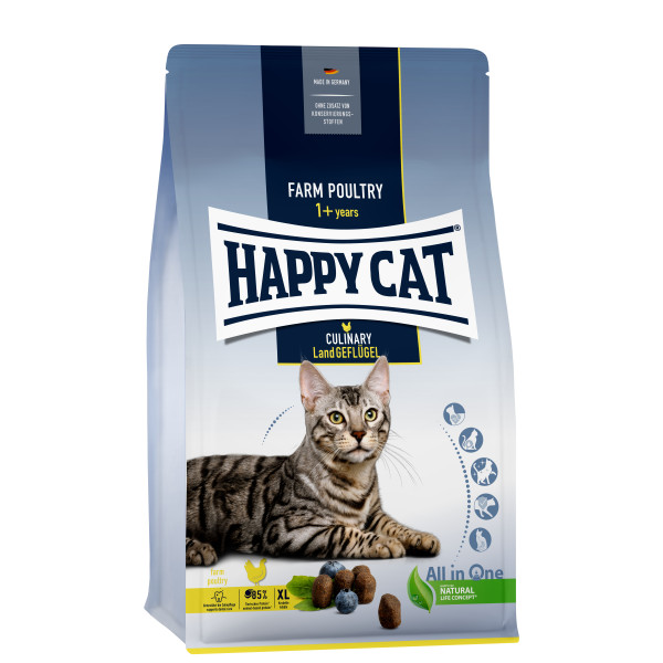 Happy Cat (Хепи Кет) Culinary Poultry Adult Large Breeds - Сухой корм для взрослых котов больших пород с мясом птицы 300 г