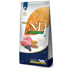 Farmina (Фарміна) Cat N&D Ancestral Grain Low Grain Lamb & Blueberry Neutered Adult - Сухий корм для стерилізованих дорослих котів з м’ясом ягняти та чорницею 10 кг