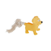 Misoko (Мисоко) Dog Toy Rope Dog Yellow - Игрушка для собак с веревкой пес латекс желтая 18 см