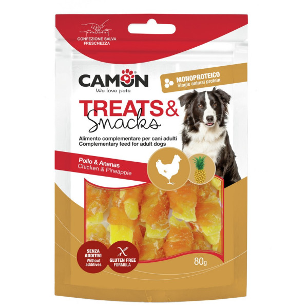 Camon (Камон) Dog Treats Slices Pineapple With Chicken - Лакомство для собак кусочки ананаса с курицей 80 г