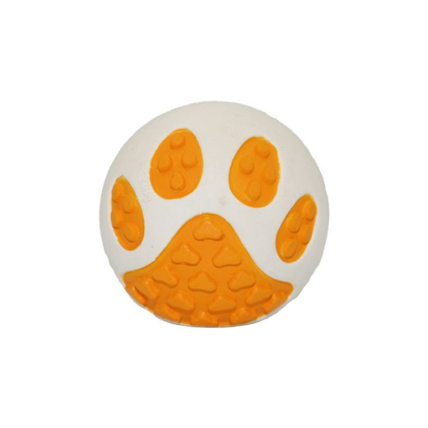 Misoko&Co (Мисоко&Ко) White Latex Ball - Игрушка для собак мяч белый с лапкой 6.35 см