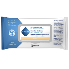 Plaqtiv+ (Плактив+) Dental Wipes Vanille - Стоматологічні серветки для собак та котів з ванілью 64 шт