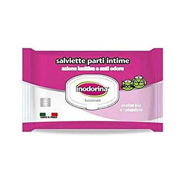 Inodorina (Инодорина) Functional Intime - Влажные салфетки для интимной гигиены для собак и кошек с экстрактами органической мальвы и календулы и деликатным ароматом 40 шт