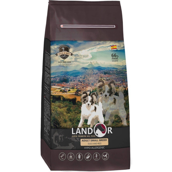 Landor (Ландор) Adult Small Breed Duck & Rice - Сухий корм для дорослих собак дрібних порід з качкою та рисом 15 кг