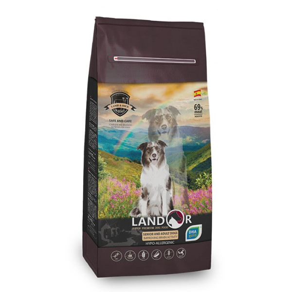 Landor (Ландор) Senior Dog Duck & Rice - Сухий корм для літніх собак усіх порід з качкою та рисом 15 кг