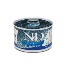 Farmina (Фарміна) Dog Grain Free N&D Ocean Salmon & Cod Adult Mini – Вологий беззерновий корм для дорослих собак дрібних порід з лососем і тріскою 140 г