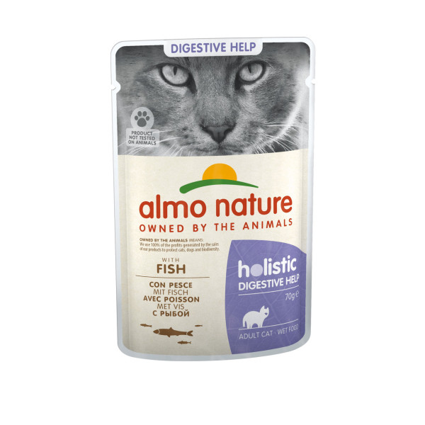 Almo Nature (Альмо Натюр) Cat Digestive Help Fish - Влажный корм для кошек с чувствительным пищеварением с рыбой 70 г