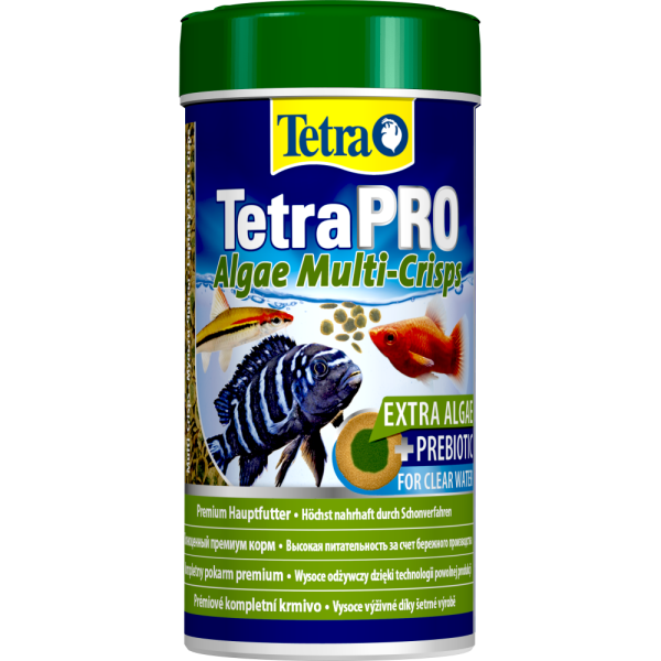 Tetra PRO (Тетра Про) Algae Multi-Crisps - Корм для травоядных рыб, с овощами (чипсы) 250 мл