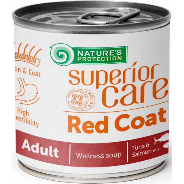 Nature's Protection (Нейчерс Протекшн) Dog Superior Care Soup For Red Coat With Salmon&Tuna - Суп для собак с рыжей окраской шерсти с лососем и тунцем 140 мл