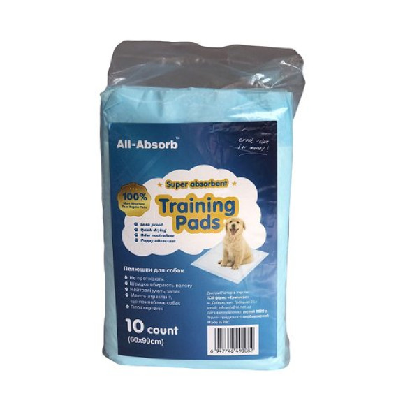 All-Absorb (Ол-Абсорб) Basic - Пеленки для собак (60Х90 см) 10 шт.