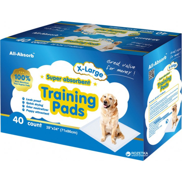 All-Absorb (Ол-Абсорб) Regular - Пеленки для собак (71Х86 см) 40 шт.