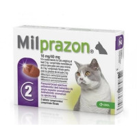 KRKA Milprazon - Таблетка против гельмитов для котов весом от 2 до 8 кг 1 шт.