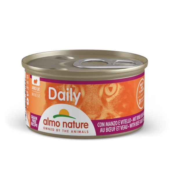 Almo Nature (Альмо Натюр) Daily Cat Beef & Veal - Влажный корм для кошек с говядиной и телятиной 85 г