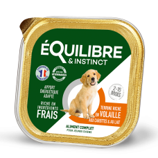 Equilibre & Instinct (Еквілібре & Інстинкт) Puppy Poultry, Carrot & Milk - Вологий корм для цуценят з домашньою птицею, морквою та молоком 150 г