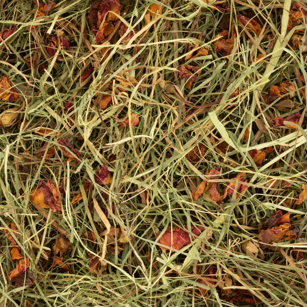 Deli Nature (Дели Натур) Rodelicious Herbal Hay - Roseflower & Marigold - Сено для грызунов с цветами розы и календулой 0,6 кг