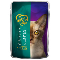 Lovely Hunter (Лавли Хантер) Kitten with Chicken and Lamb - Влажный корм для котят с курицей и ягнятиной 85 г