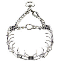 Sprenger (Спренгер) Ultra-Plus Training Collar - Строгий ошейник-мартингал для собак, поворотное кольцо, карабин щипцы, хромированная сталь 3.2 мм/57 см