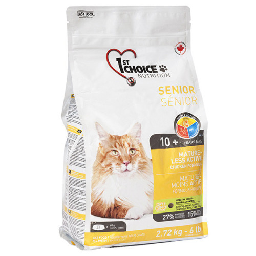 1st Choice (Фест Чойс) Cat Senior Less Aktiv - Сухий корм для котів літнього віку та малоактивних 2.72 кг