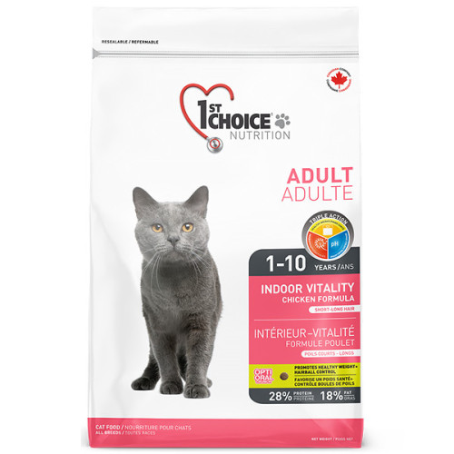 1st Choice (Фест Чойс) Cat Adult Indoor Vitality Chicken - Сухой корм для кошек, живущих в помещении 2.72 кг